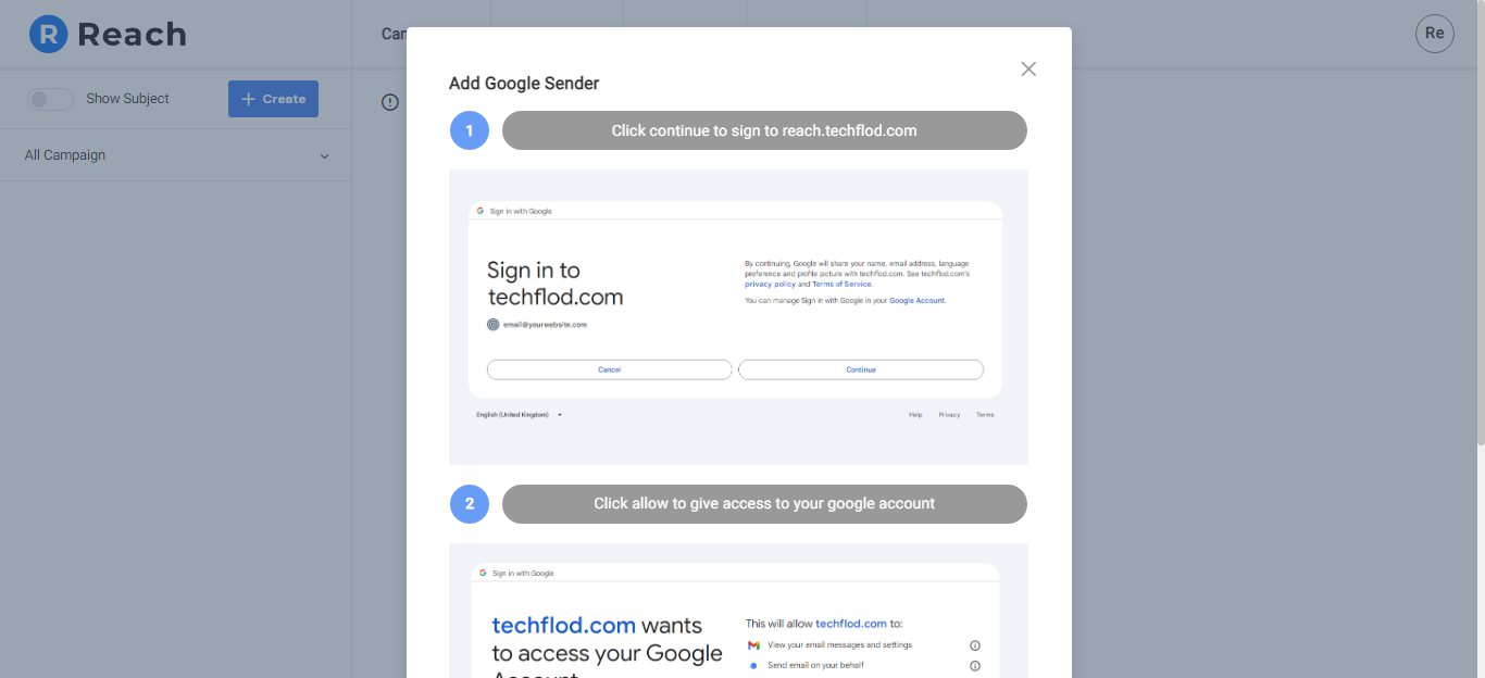 Google Authentication Continue 
